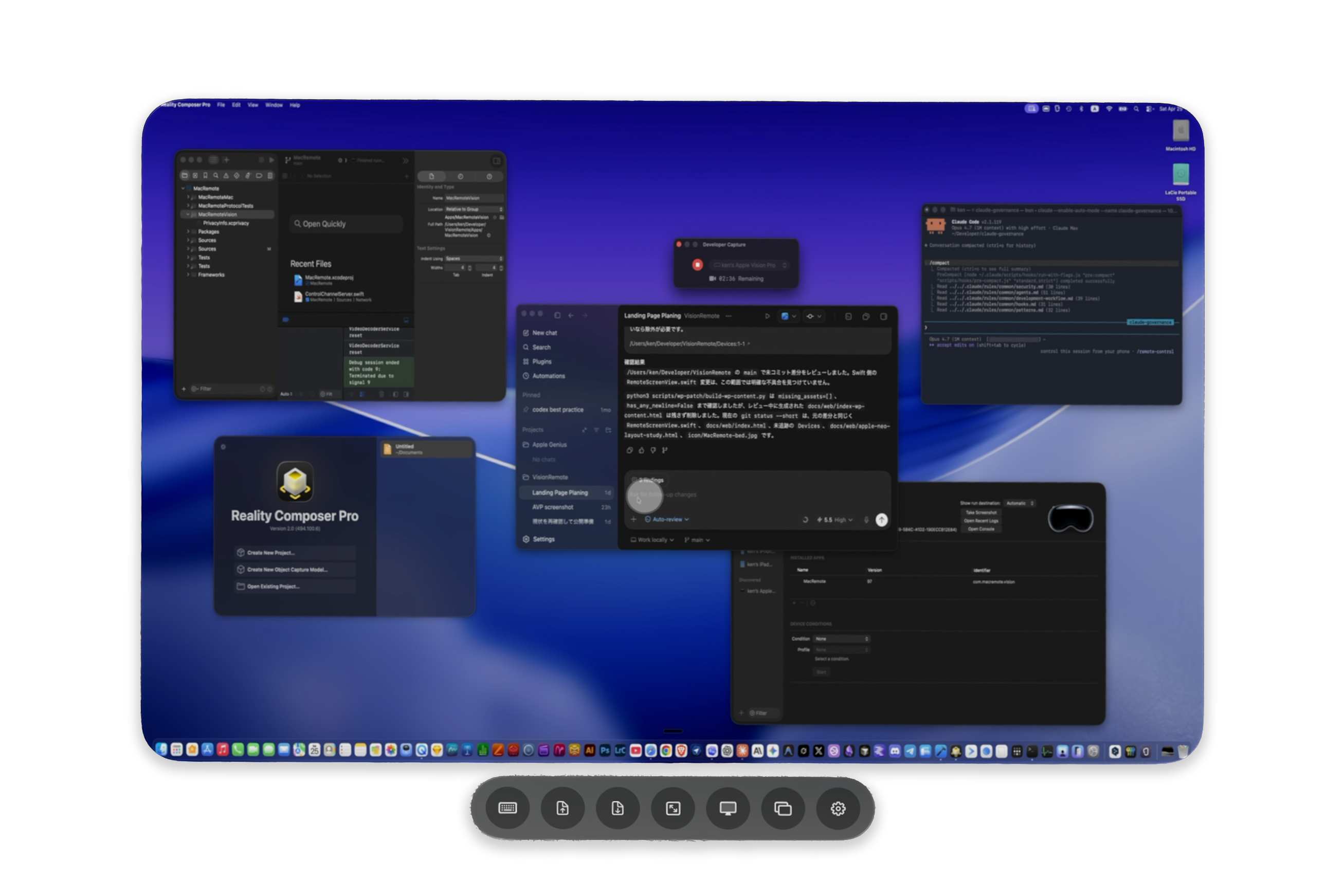 Panoramac in use across Mac and Apple Vision Pro